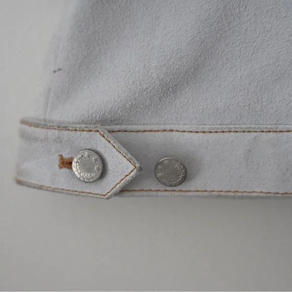 Vintage NWT Braefair Women's Sm Genuine Leather Set - Skirt & Vest White Suede - Picture 9 of 16